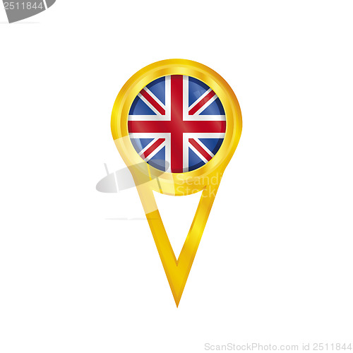 Image of United Kingdom pin flag