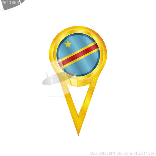 Image of DR Congo pin flag