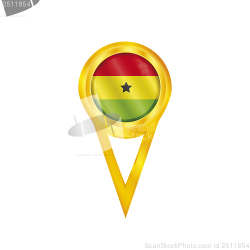Image of Ghana pin flag