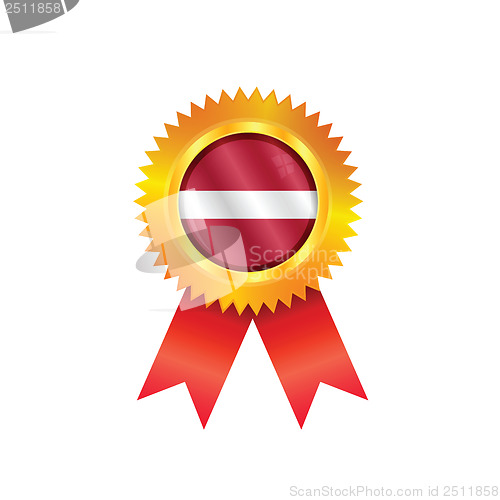 Image of Latvia medal flag