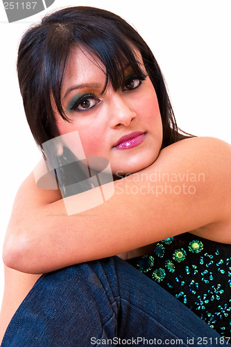 Image of Relaxed Indian woman