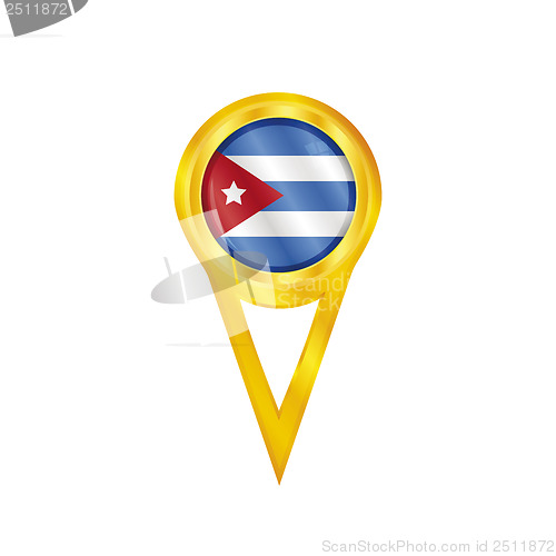 Image of Cuba pin flag