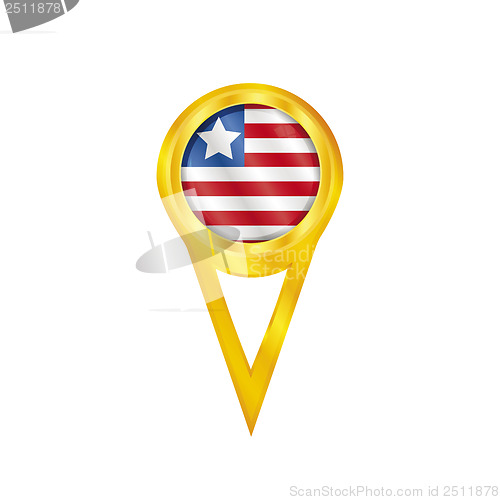 Image of Liberia pin flag