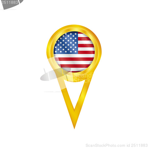 Image of USA pin flag