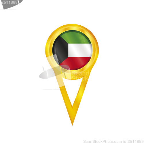 Image of Kuwait pin flag