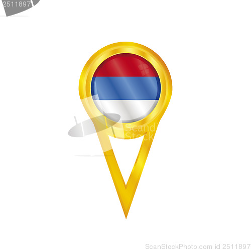 Image of Serbia pin flag