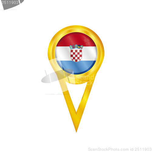 Image of Croatia pin flag