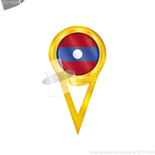 Image of Laos pin flag