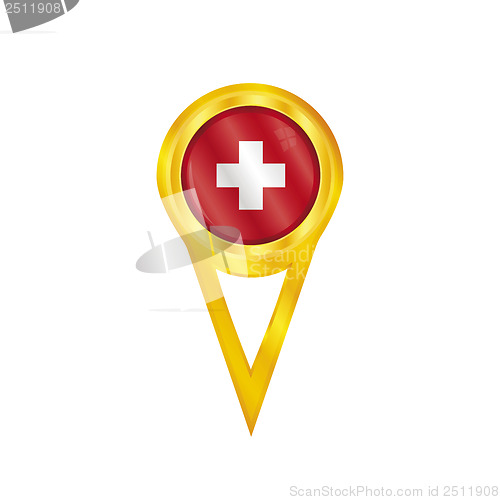 Image of Switzerland pin flag