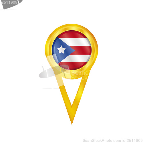 Image of Puerto Rico pin flag