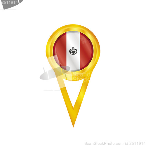 Image of Peru pin flag