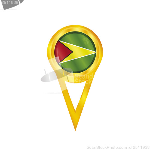 Image of Guyana pin flag