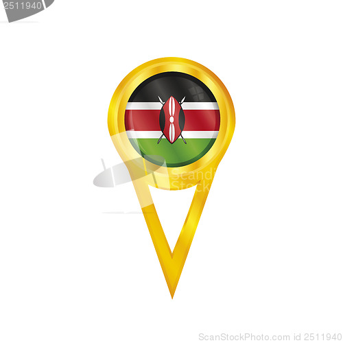 Image of Kenya pin flag