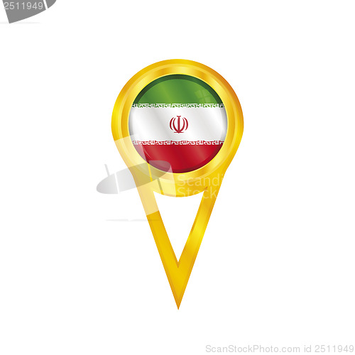 Image of Iran pin flag