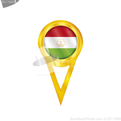 Image of Tajikistan pin flag