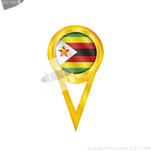 Image of Zimbabwe pin flag