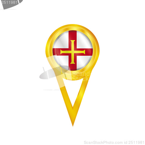 Image of Guernsey pin flag