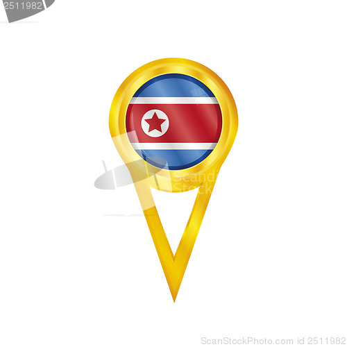 Image of North Korea pin flag