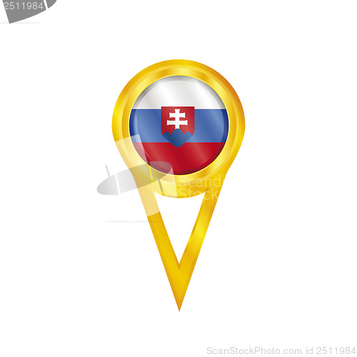 Image of Slovakia pin flag