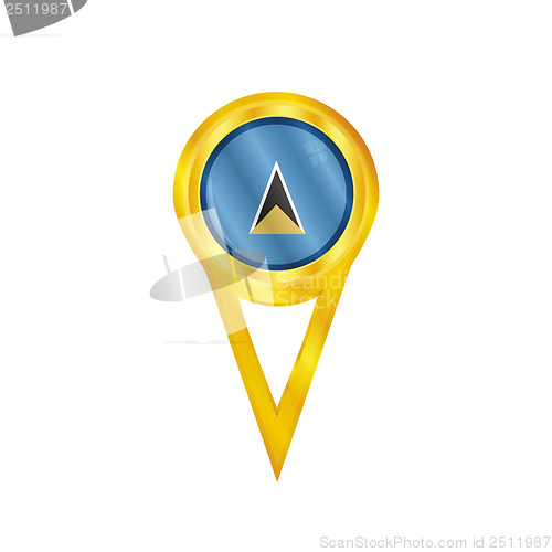 Image of Saint Lucia pin flag