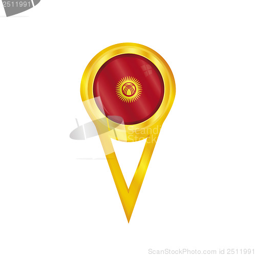 Image of Kyrgyzstan pin flag