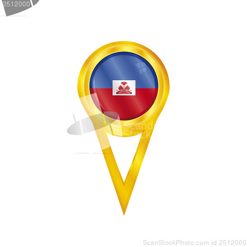 Image of Haiti pin flag