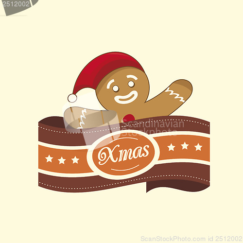 Image of Gingerbread Man christmas label
