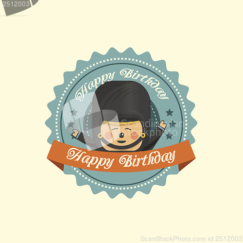 Image of Soldier birthday label