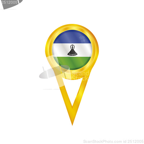 Image of Lesotho pin flag