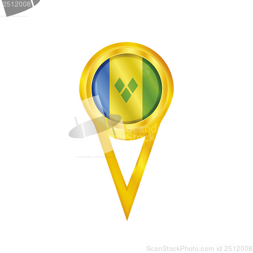 Image of Saint Vincent and the Grenadines pin flag