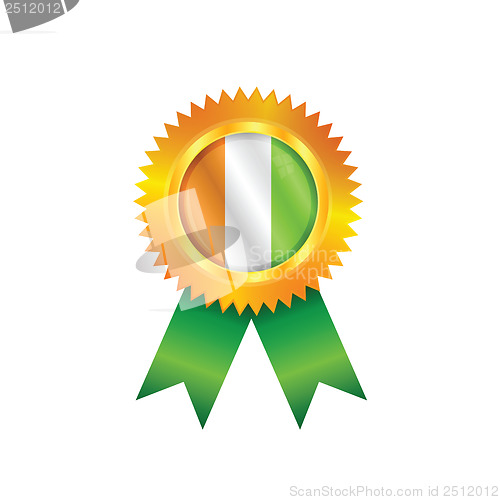 Image of Cote D'ivoire medal flag