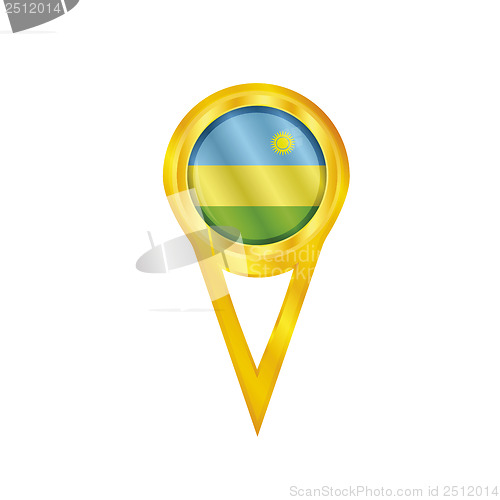 Image of Rwanda pin flag