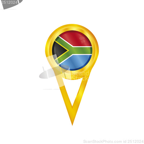 Image of South Africa pin flag