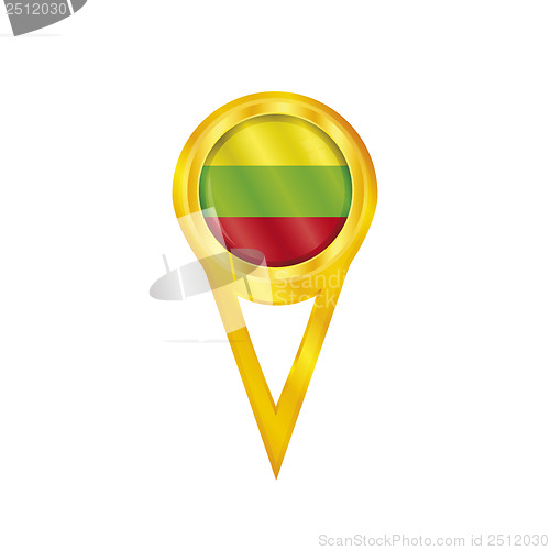 Image of Lithuania pin flag