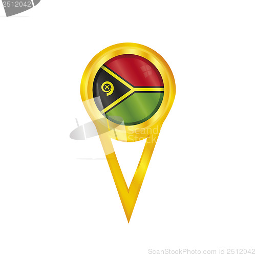 Image of Vanuatu pin flag
