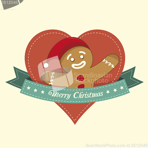 Image of Gingerbread Man christmas label