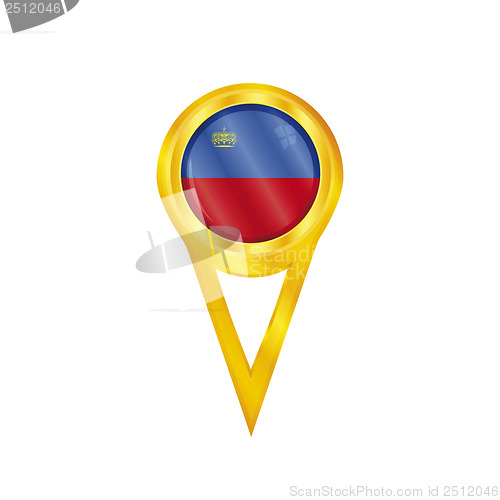 Image of Liechtenstein pin flag