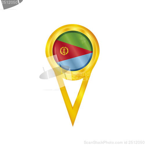 Image of Eritrea pin flag
