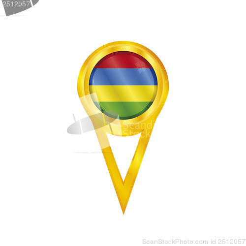 Image of Mauritius pin flag