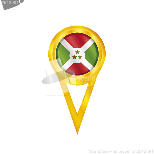 Image of Burundi pin flag