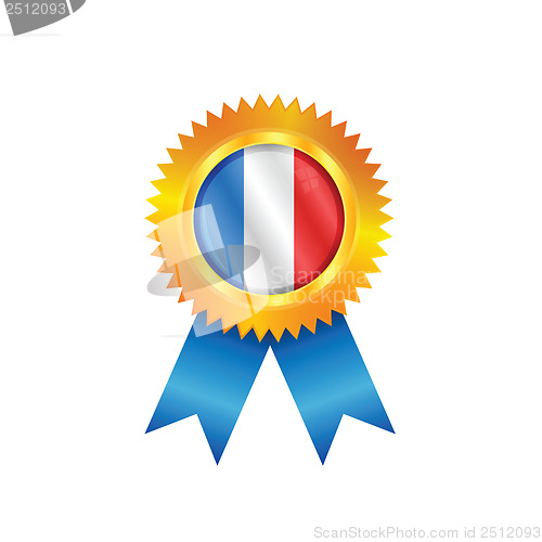 Image of France medal flag