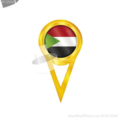 Image of Sudan pin flag