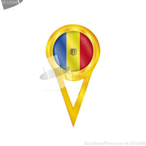 Image of Andorra pin flag