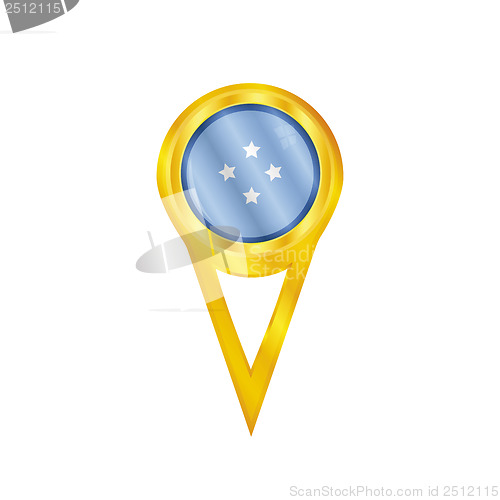 Image of Micronesia pin flag