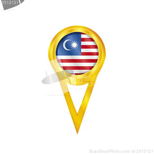 Image of Malaysia pin flag