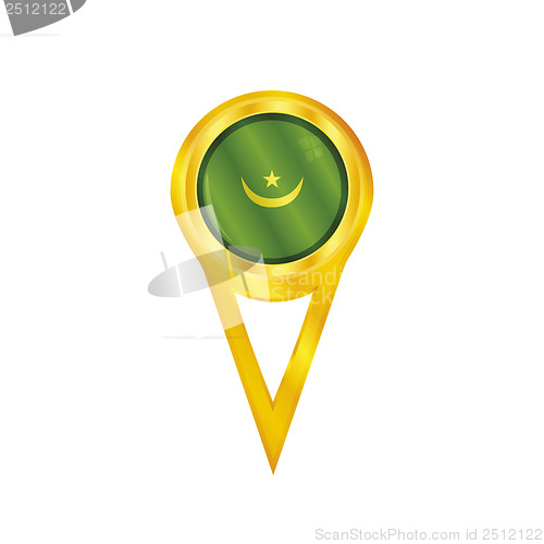 Image of Mauritania pin flag