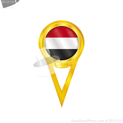 Image of Yemen pin flag