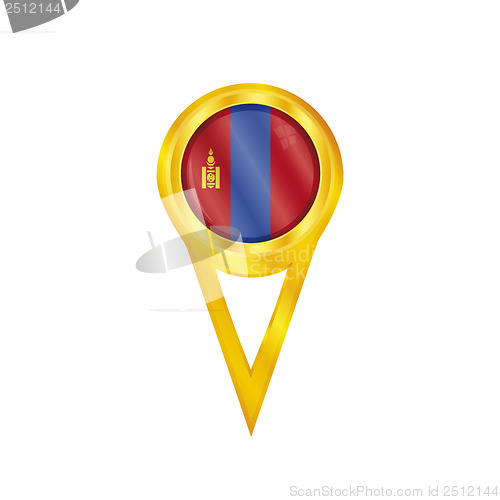 Image of Mongolia pin flag