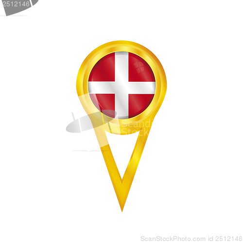 Image of Denmark pin flag