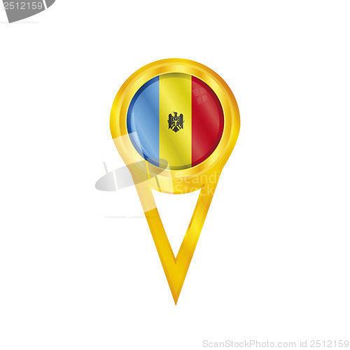 Image of Moldova pin flag